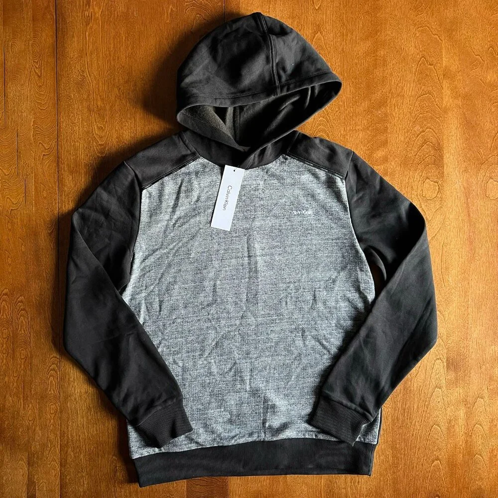 Calvin Klein gray and black hoodie S NWT w/ minor flaw